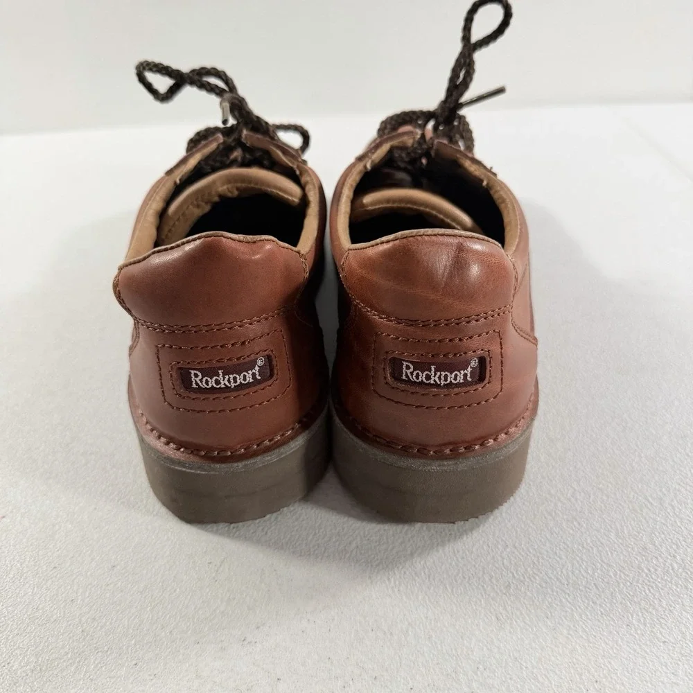 Rockport‎ Brown Leather Lace up  Mens Walking Casual Shoes Size 9 M